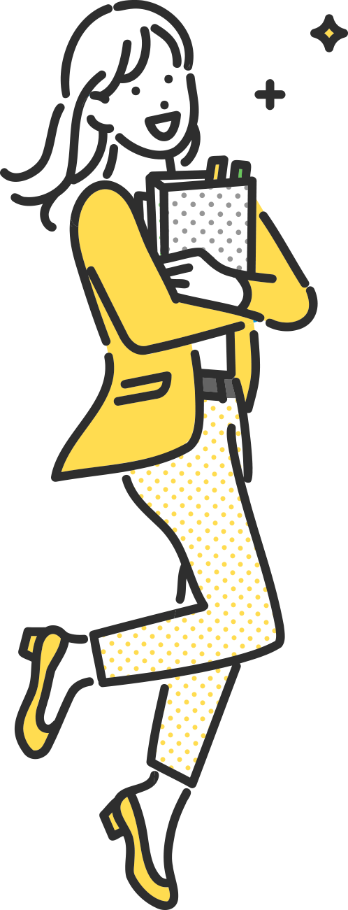 輝く女性のイラスト